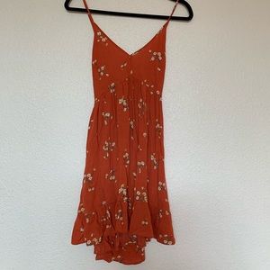 Burnt orange fall dress
